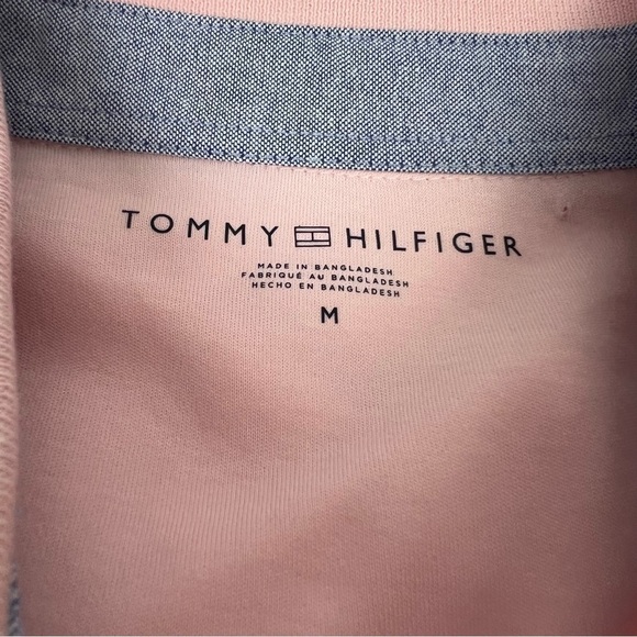 NWT Tommy Hilfiger Men’s Button Polo Shirt Sz Medium Color Pink Short Sleeves - Picture 6 of 12